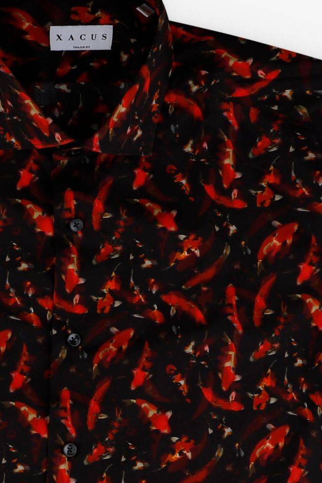 Xacus Hemd Herren Xacus Regular Muster 100% Baumwolle Kragen Französisch Lange Ärmel