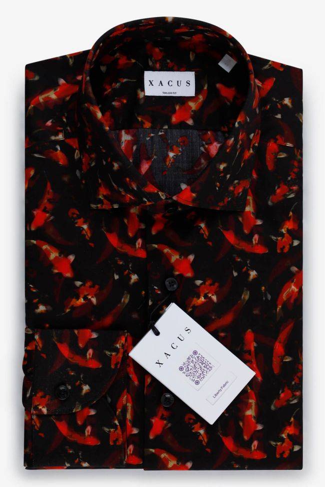 xacus Hemd Herren Xacus Regular Muster 100% Baumwolle kragen Französisch Lange Ärmel