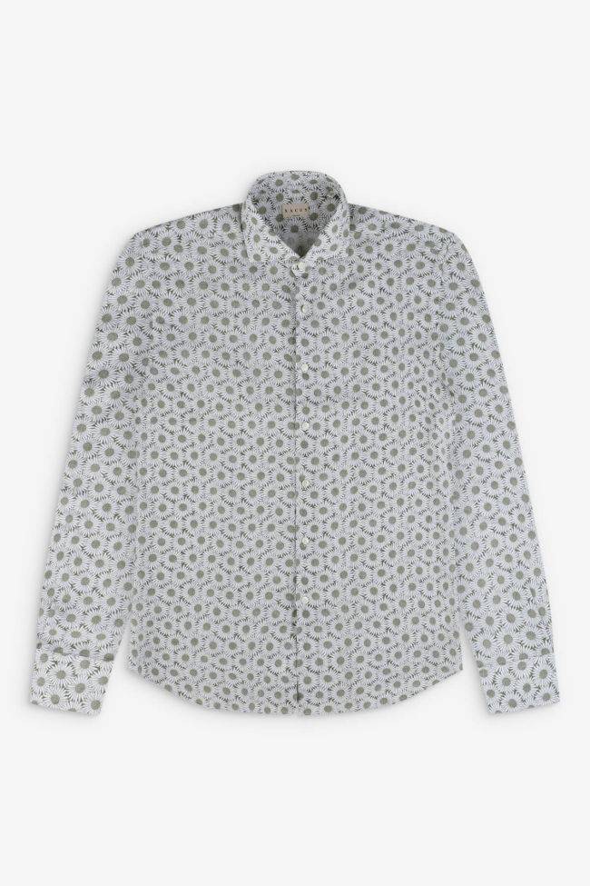 Xacus Hemd Herren Xacus Regular Muster 100% Leinen Kragen Französisch Lange Ärmel