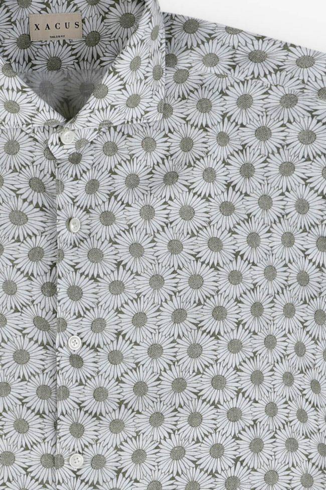 Xacus Hemd Herren Xacus Regular Muster 100% Leinen Kragen Französisch Lange Ärmel