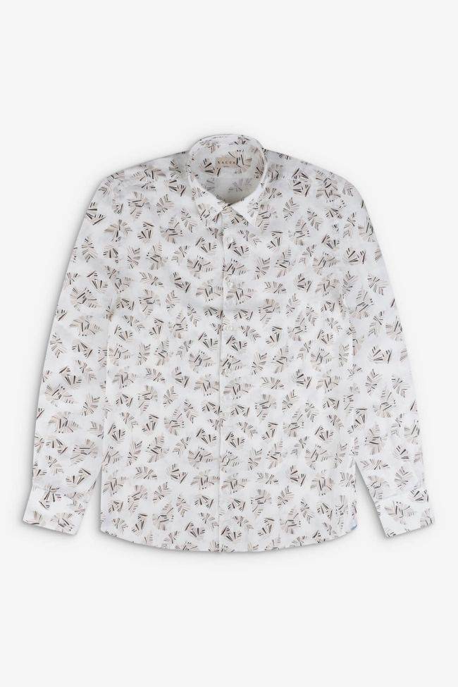 xacus Hemd Herren Xacus Regular Muster 100% Leinen kragen Italienisch Lange Ärmel