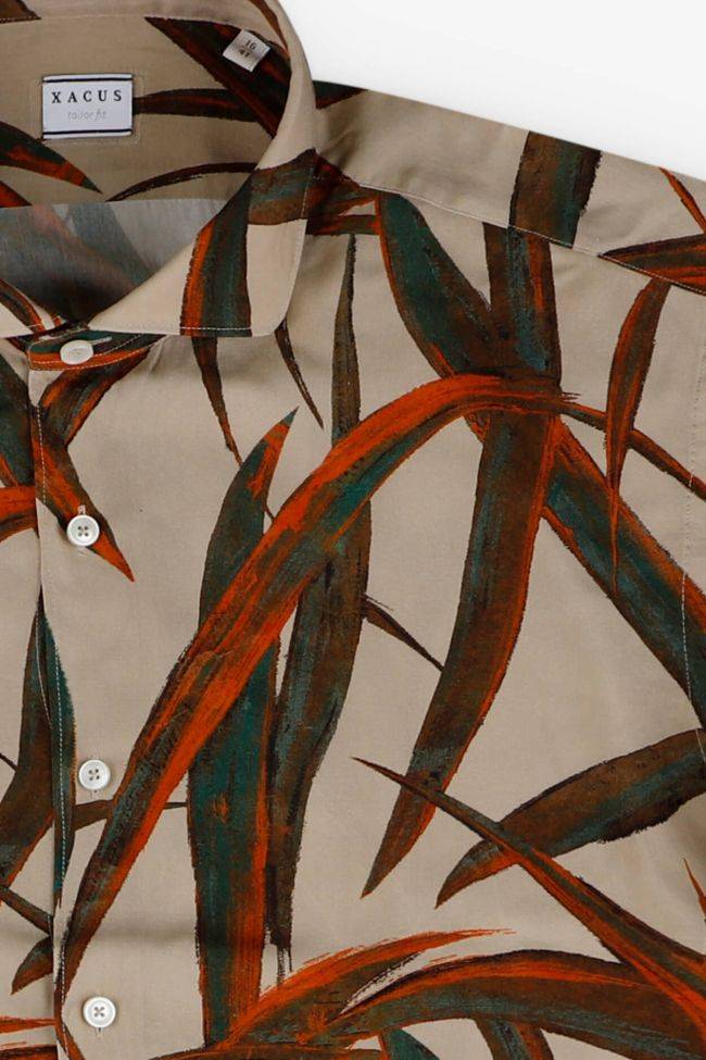 Xacus Hemd Herren Xacus Regular Muster 100% Viskose Kragen Französisch Lange Ärmel