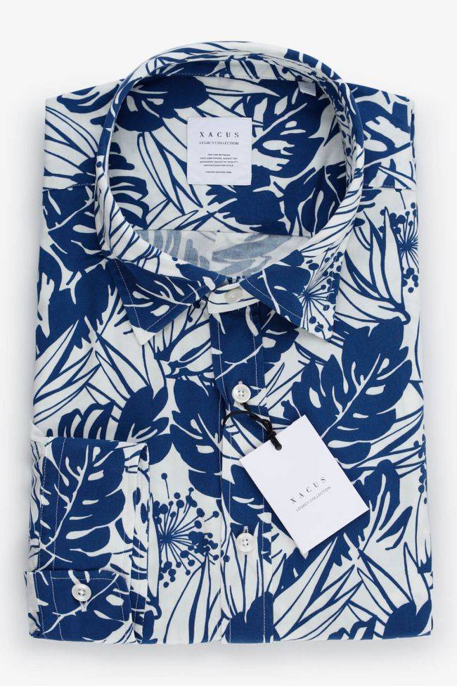 xacus Hemd Herren Xacus Regular Muster 100% Viskose kragen Italienisch Lange Ärmel