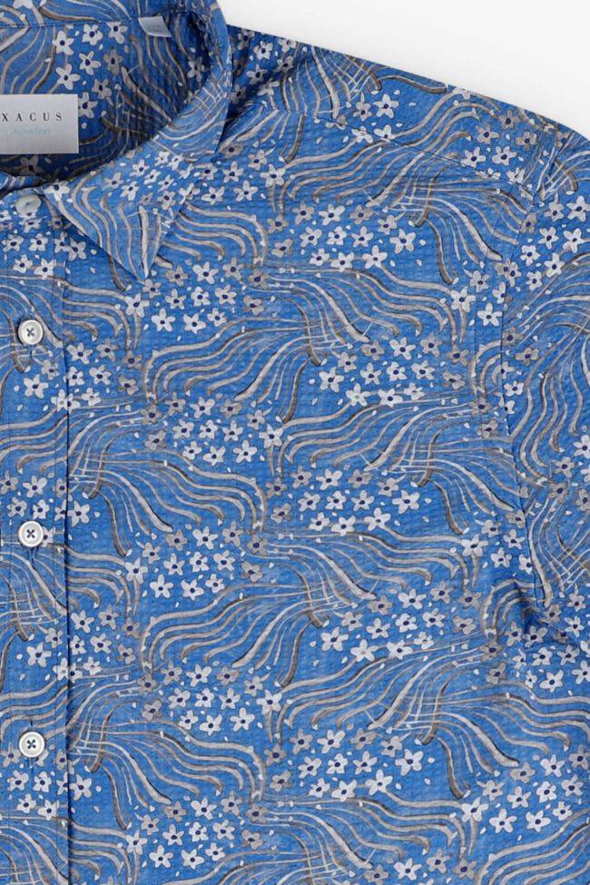 Xacus Hemd Herren Xacus Regular Muster 86% Poliammide 14% Elastan Kragen Italienisch Kurze Ärmel