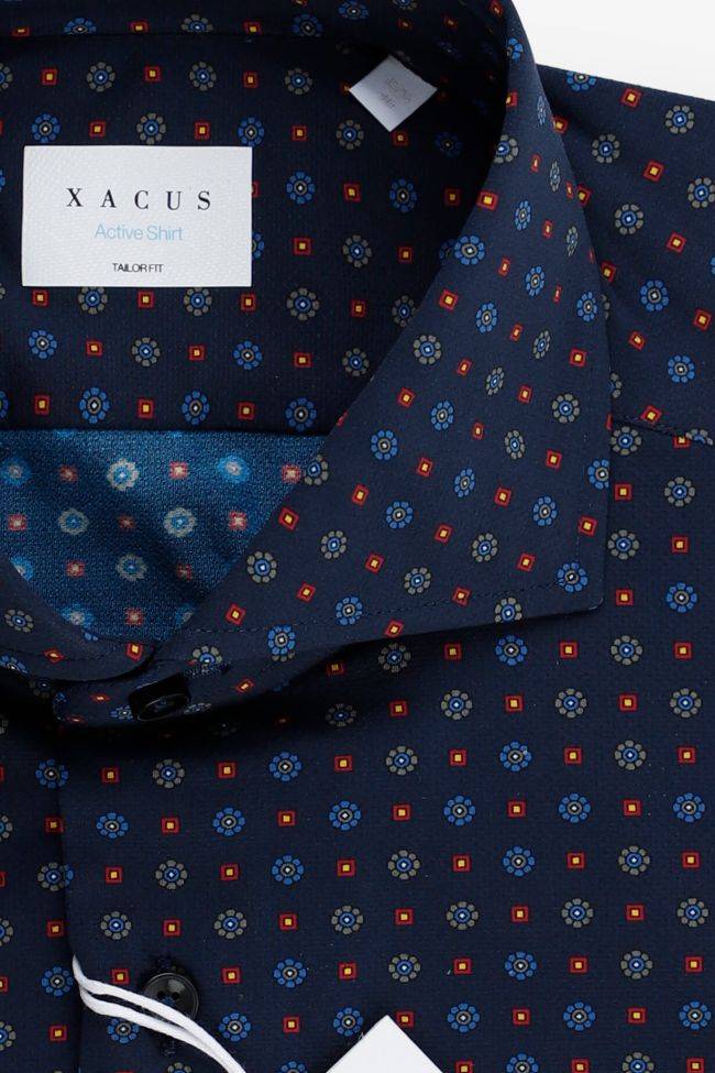 Xacus Hemd Herren Xacus Regular Muster 86% Poliammide 14% Elastan Kragen Kläppchenkragen Lange Ärmel
