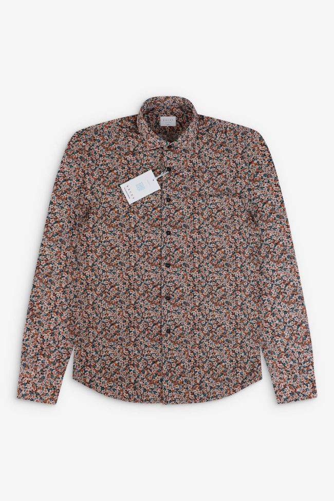 Xacus Hemd Herren Xacus Regular Muster 86% Polyamide 14% Elastane Kragen Französisch Lange Ärmel