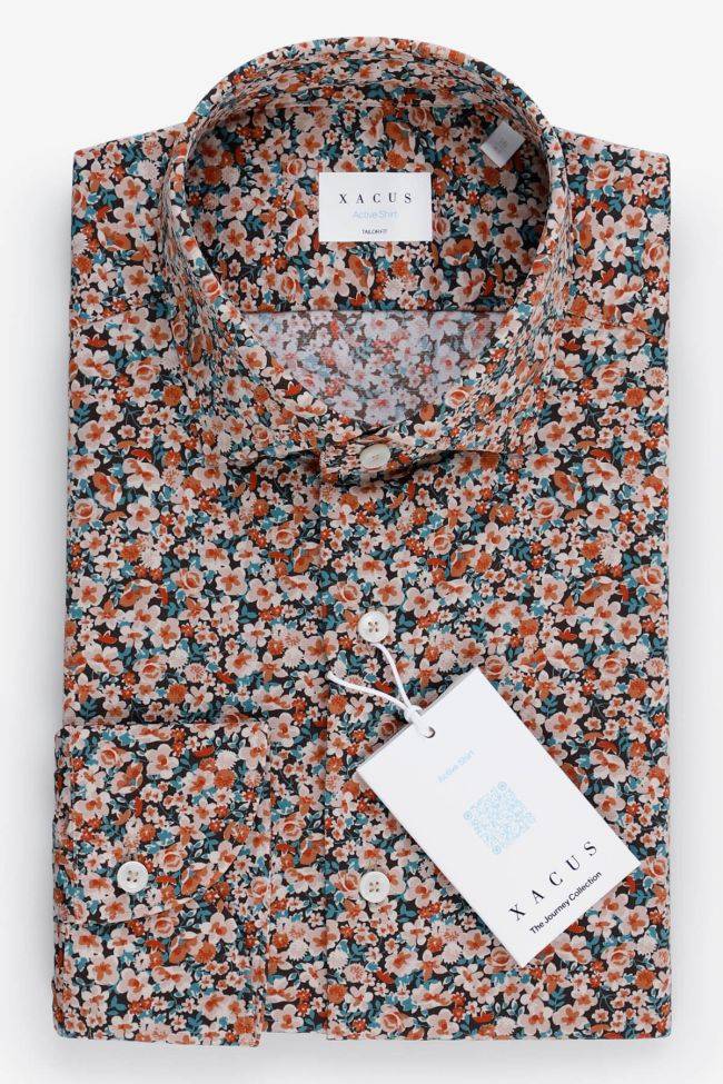 xacus Hemd Herren Xacus Regular Muster 86% polyamide 14% elastane kragen Französisch Lange Ärmel