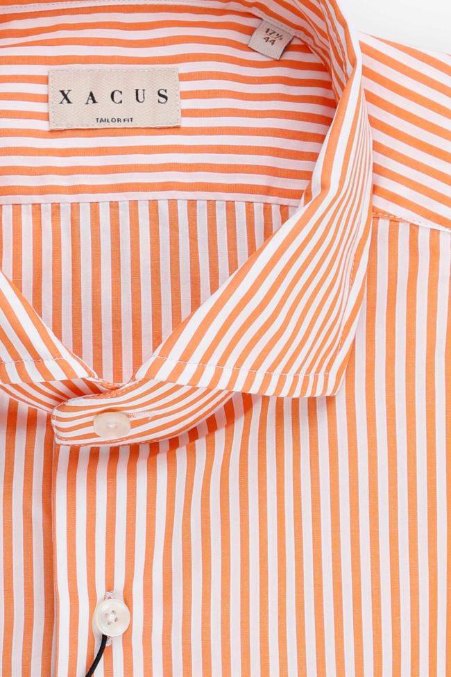 xacus Hemd Herren Xacus Regular Streifen 100% Baumwolle gewaschen kragen Französisch Lange Ärmel
