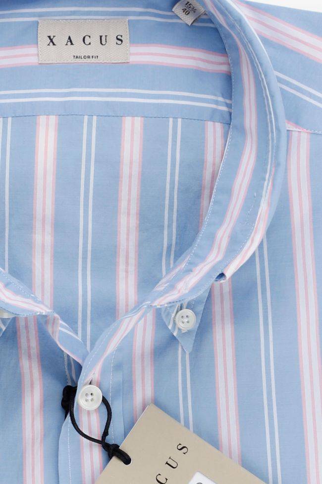 Xacus Hemd Herren Xacus Regular Streifen 100% Baumwolle Gewaschen Kragen Button-Down Lange Ärmel