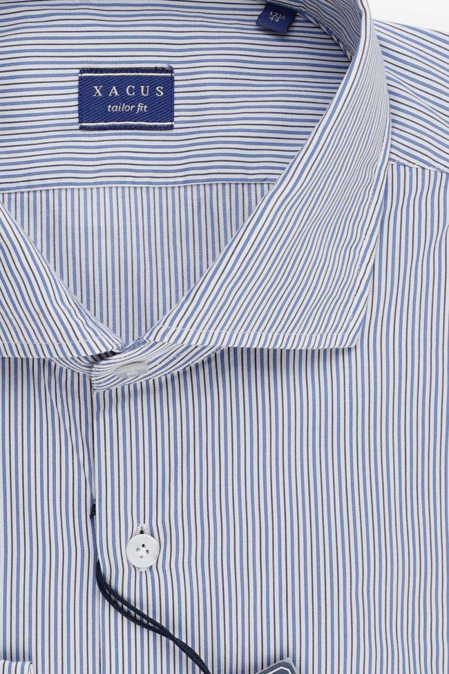 Xacus Hemd Herren Xacus Regular Streifen 100% Baumwolle Gewaschen Kragen Französisch Lange Ärmel