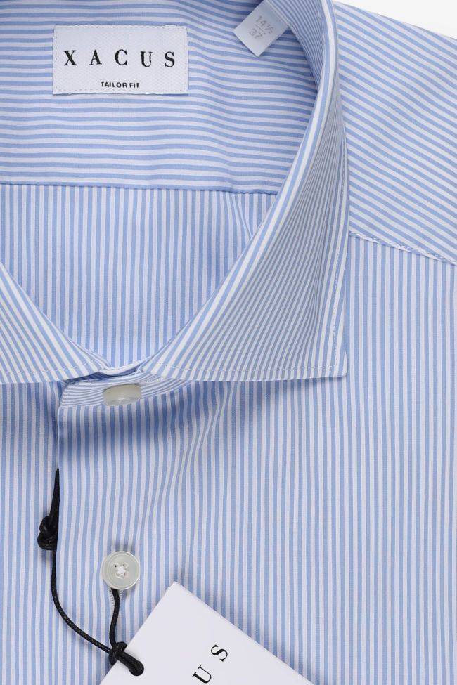 Xacus Hemd Herren Xacus Regular Streifen 100% Baumwolle Kragen Französisch Lange Ärmel