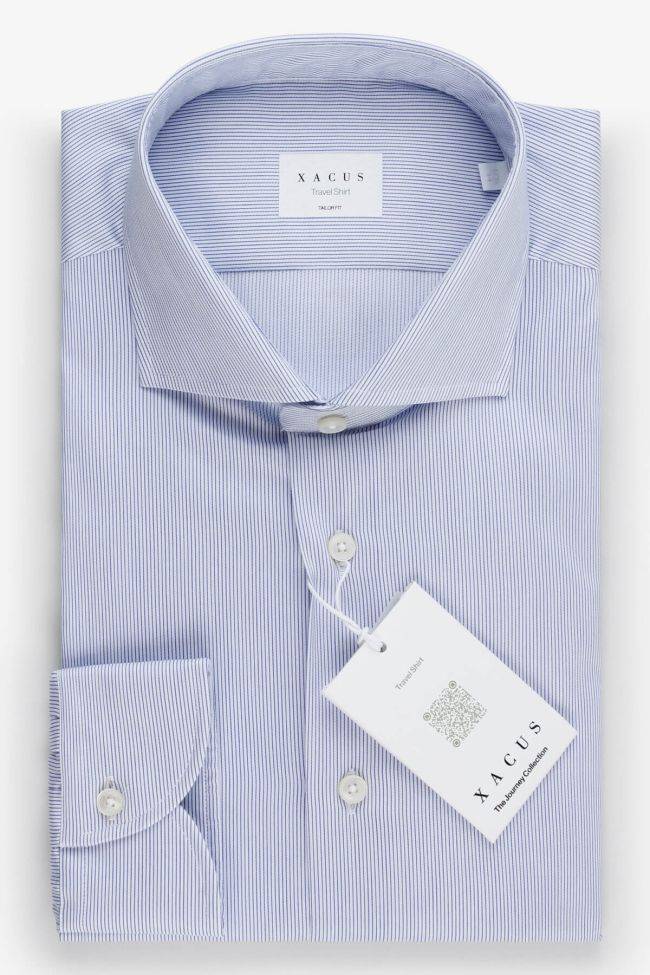 Xacus Hemd Herren Xacus Regular Streifen 100% Baumwolle Kragen Französisch Lange Ärmel