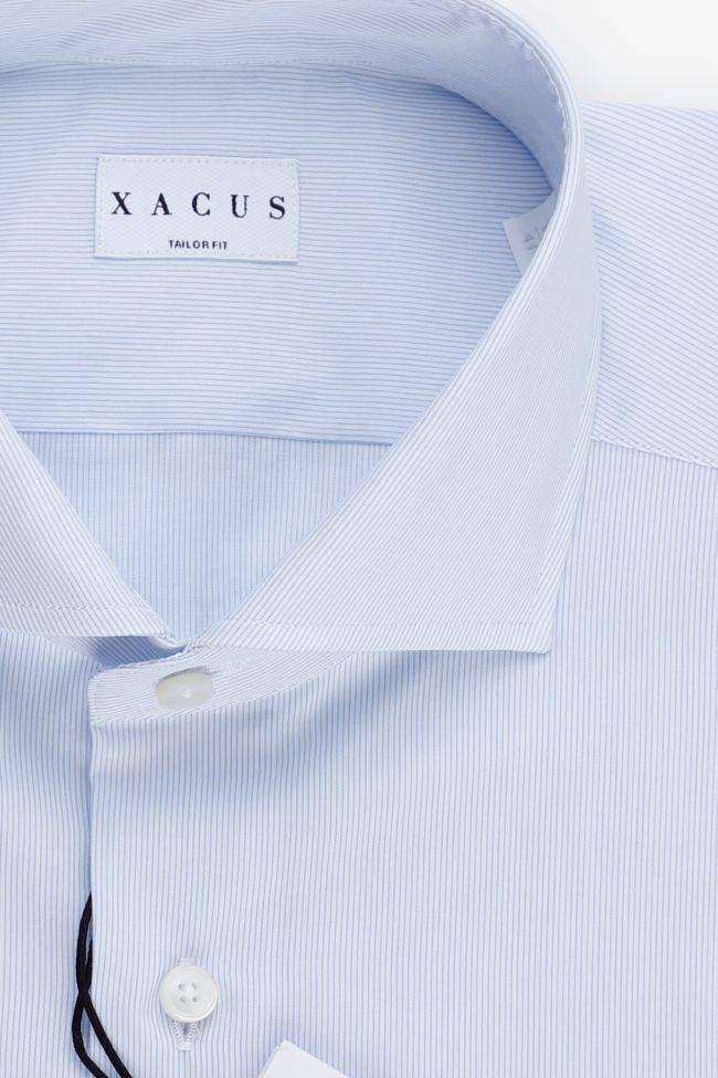 Xacus Hemd Herren Xacus Regular Streifen 100% Baumwolle Kragen Französisch Lange Ärmel
