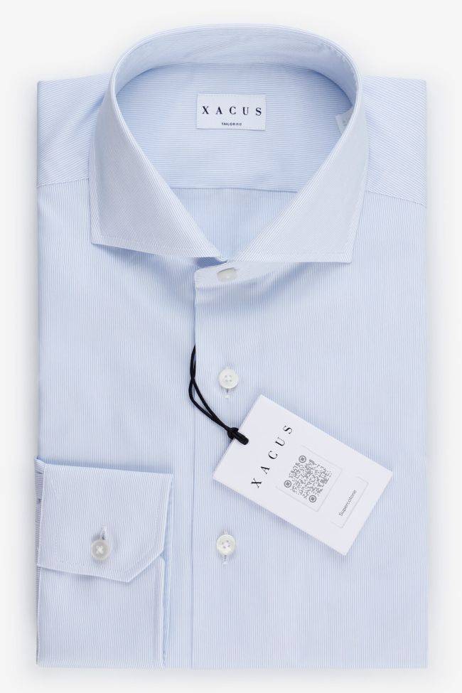 xacus Hemd Herren Xacus Regular Streifen 100% Baumwolle kragen Französisch Lange Ärmel