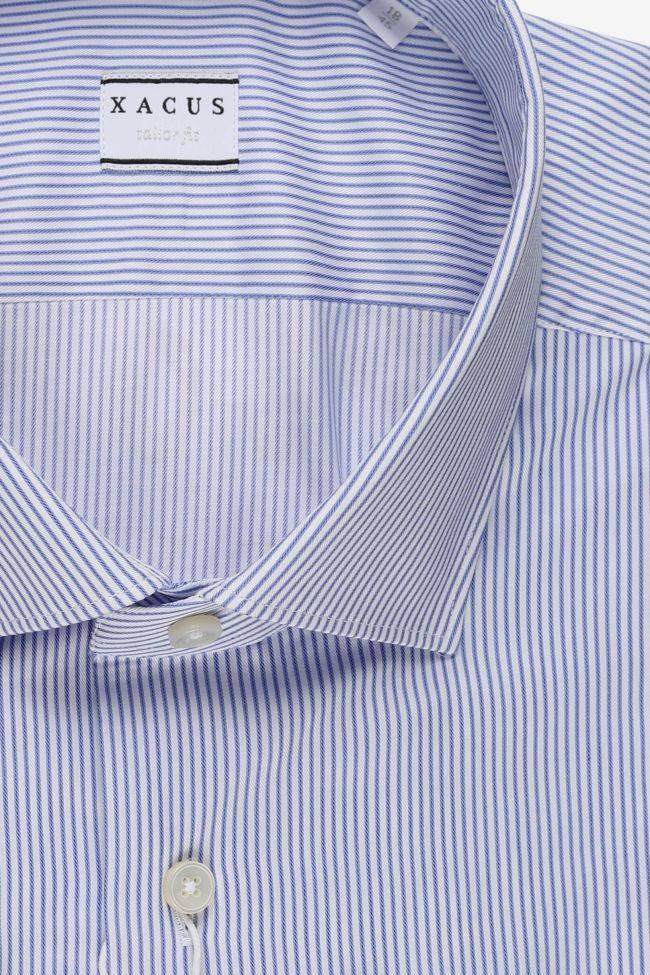 Xacus Hemd Herren Xacus Regular Streifen 100% Baumwolle Kragen Französisch Lange Ärmel