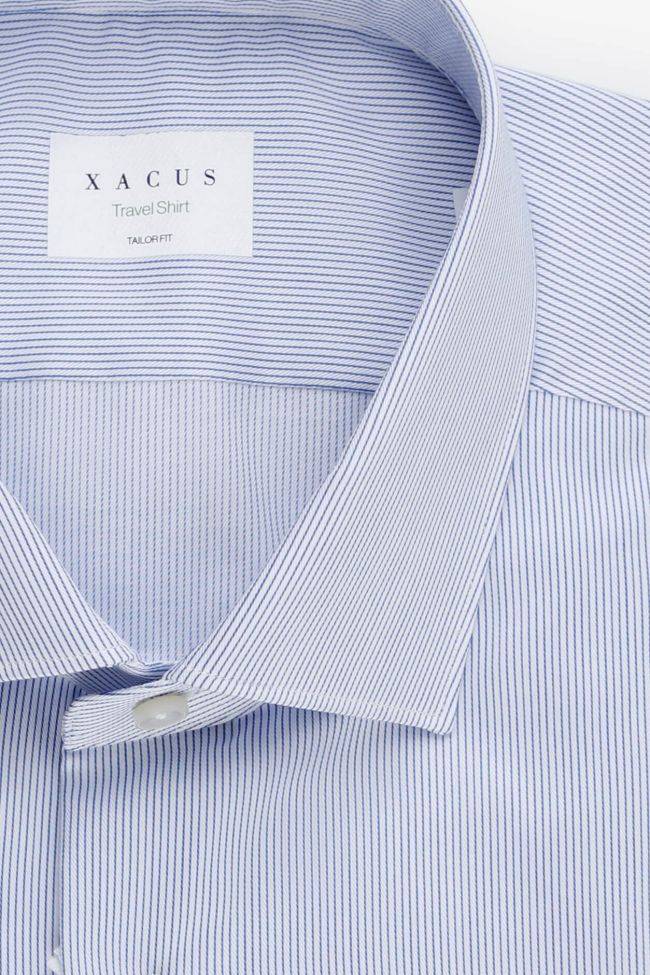 Xacus Hemd Herren Xacus Regular Streifen 100% Baumwolle Kragen Französisch Lange Ärmel