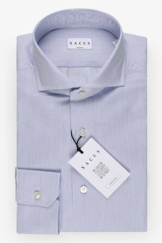 xacus Hemd Herren Xacus Regular Streifen 100% Baumwolle kragen Französisch Lange Ärmel
