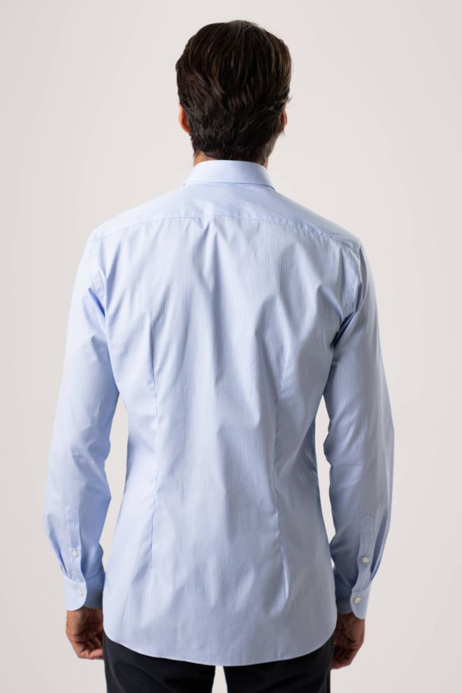 Xacus Hemd Herren Xacus Regular Streifen 100% Baumwolle Kragen Französisch Lange Ärmel