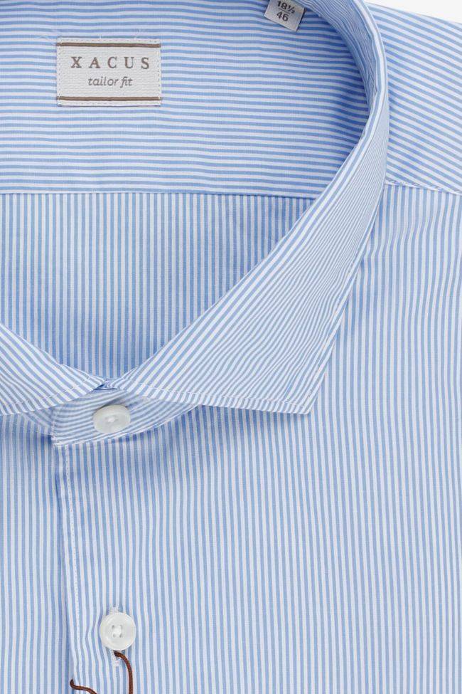 Xacus Hemd Herren Xacus Regular Streifen 100% Baumwolle Kragen Französisch Lange Ärmel