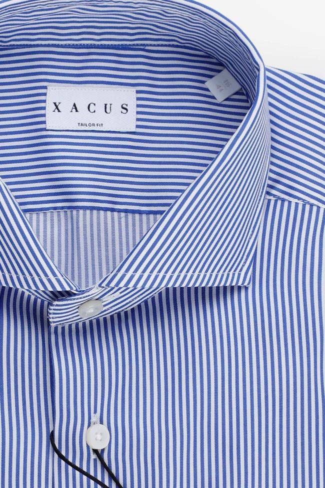 Xacus Hemd Herren Xacus Regular Streifen 100% Baumwolle Kragen Französisch Lange Ärmel