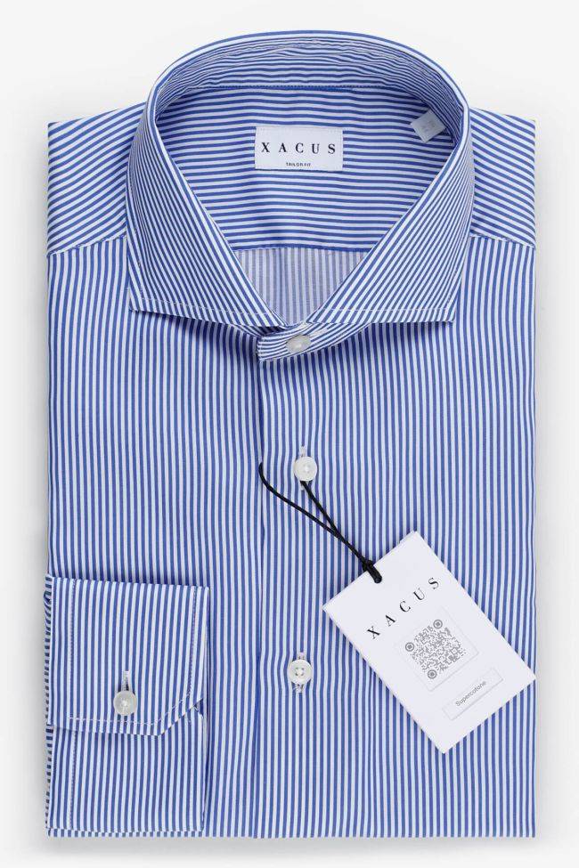 xacus Hemd Herren Xacus Regular Streifen 100% Baumwolle kragen Französisch Lange Ärmel