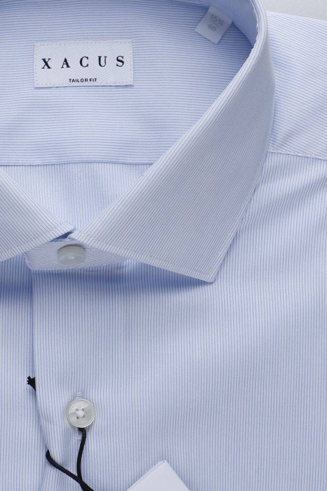Xacus Hemd Herren Xacus Regular Streifen 100% Baumwolle Kragen Französisch Lange Ärmel