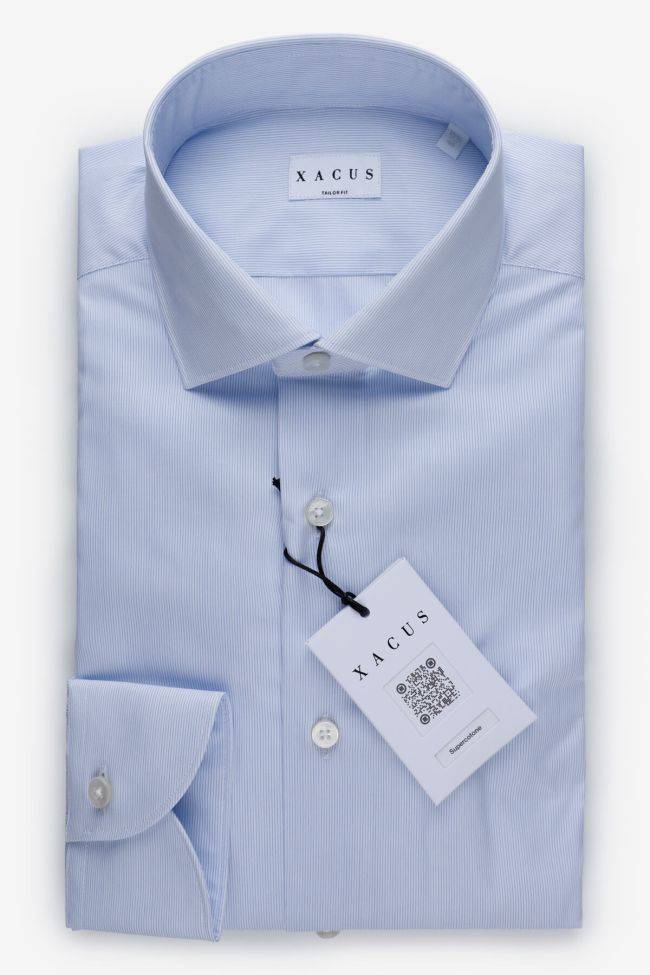 xacus Hemd Herren Xacus Regular Streifen 100% Baumwolle kragen Französisch Lange Ärmel
