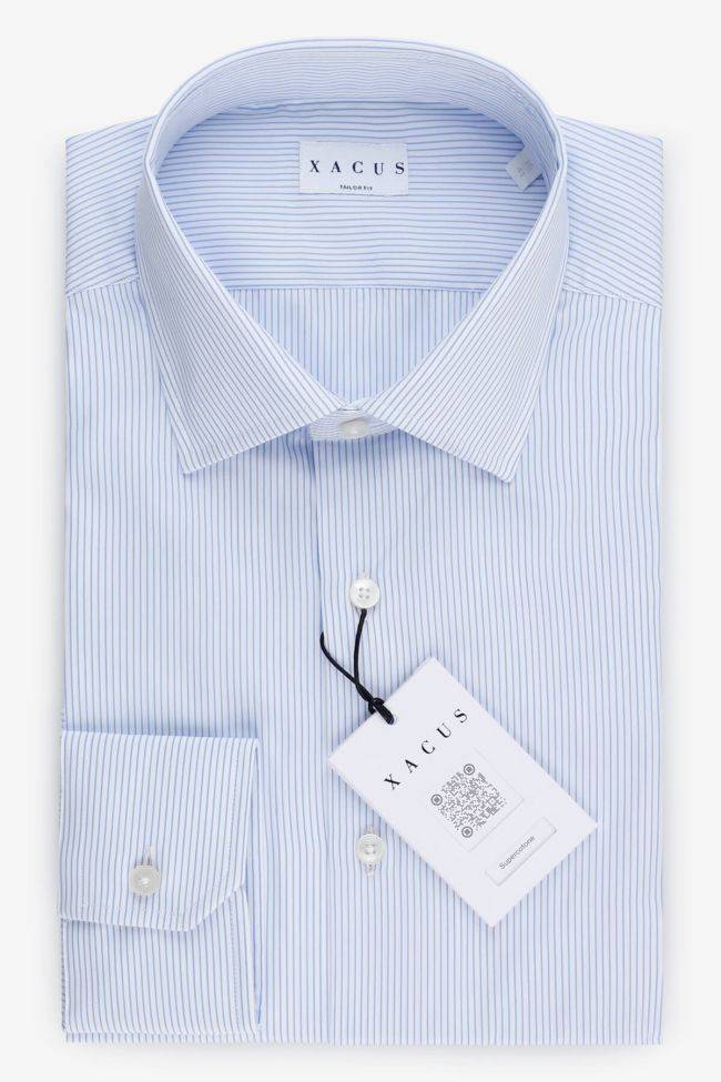 xacus Hemd Herren Xacus Regular Streifen 100% Baumwolle kragen Französisch Lange Ärmel