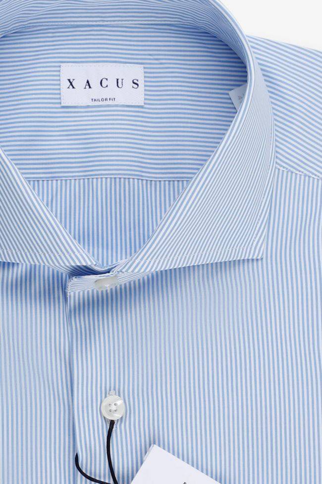 Xacus Hemd Herren Xacus Regular Streifen 100% Baumwolle Kragen Französisch Lange Ärmel