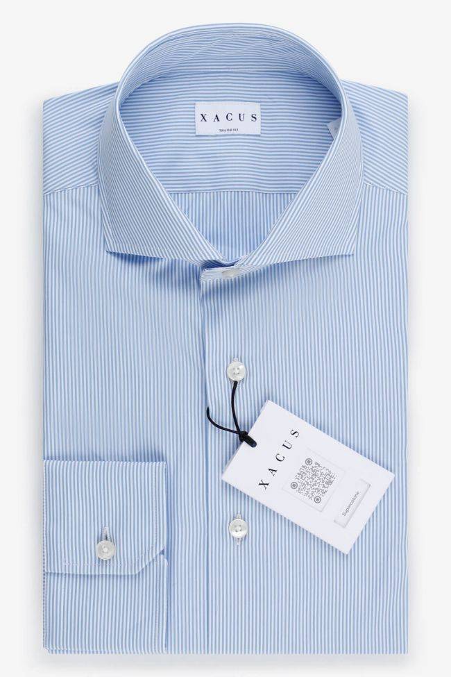 xacus Hemd Herren Xacus Regular Streifen 100% Baumwolle kragen Französisch Lange Ärmel