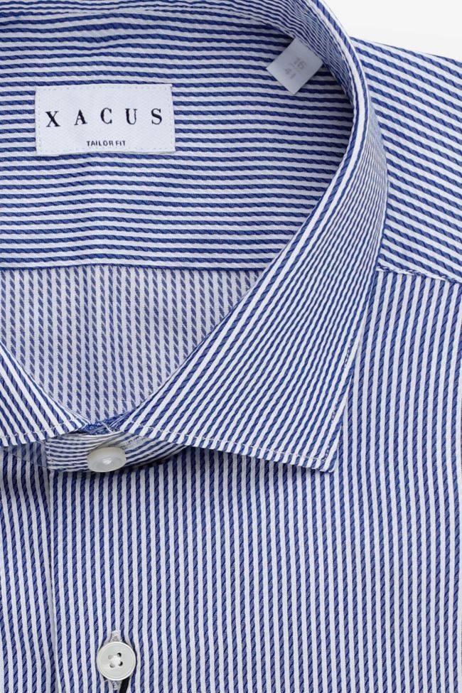 xacus Hemd Herren Xacus Regular Streifen 100% Baumwolle kragen Französisch Lange Ärmel