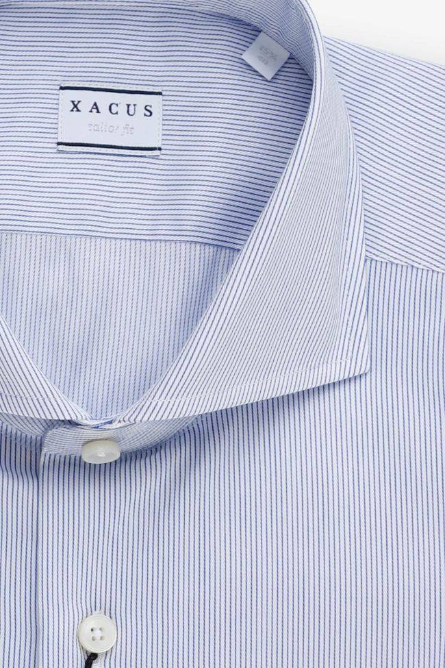 Xacus Hemd Herren Xacus Regular Streifen 100% Baumwolle Kragen Französisch Lange Ärmel