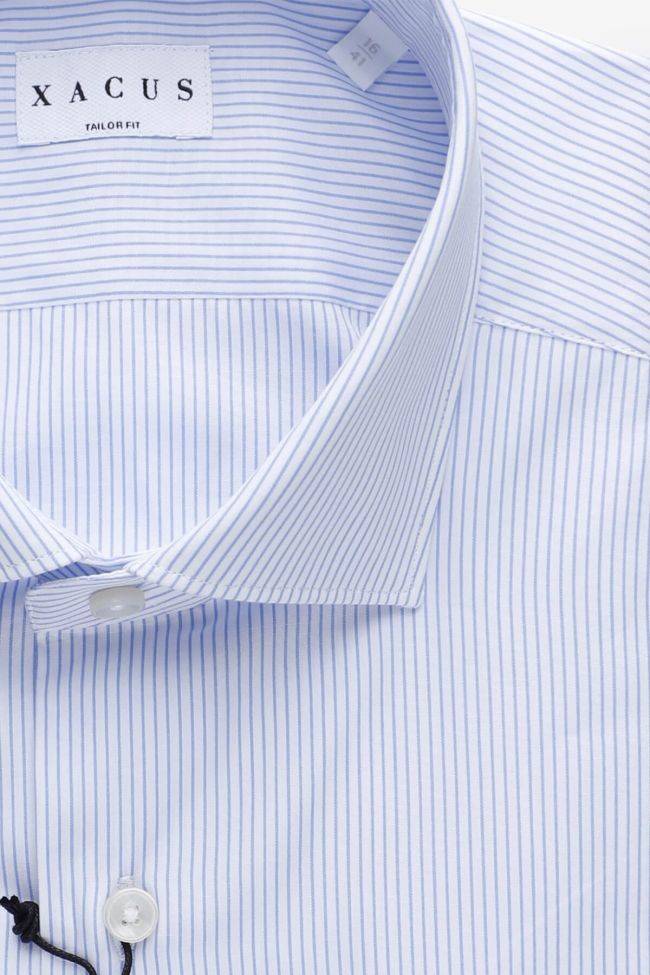 Xacus Hemd Herren Xacus Regular Streifen 100% Baumwolle Kragen Französisch Lange Ärmel