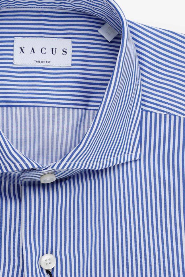 xacus Hemd Herren Xacus Regular Streifen 100% Baumwolle kragen Französisch Lange Ärmel