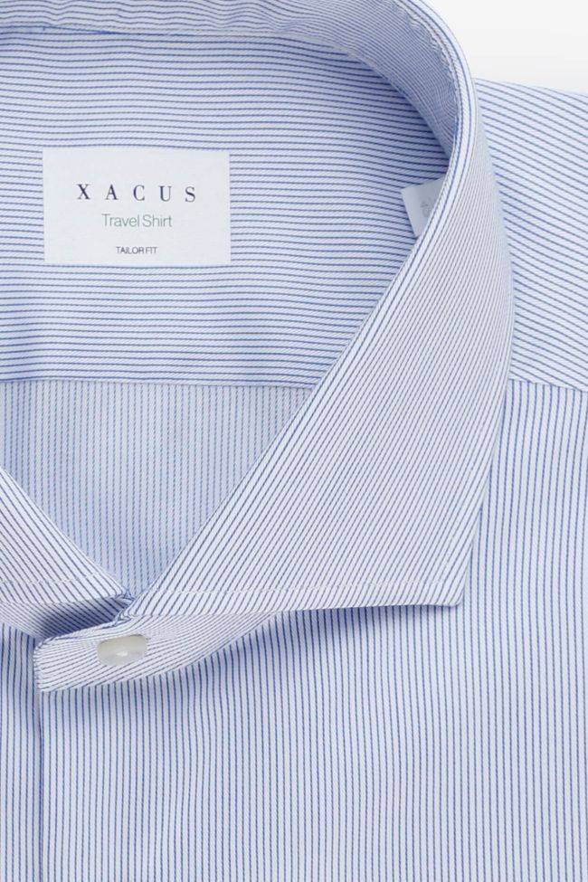 Xacus Hemd Herren Xacus Regular Streifen 100% Baumwolle Kragen Französisch Lange Ärmel