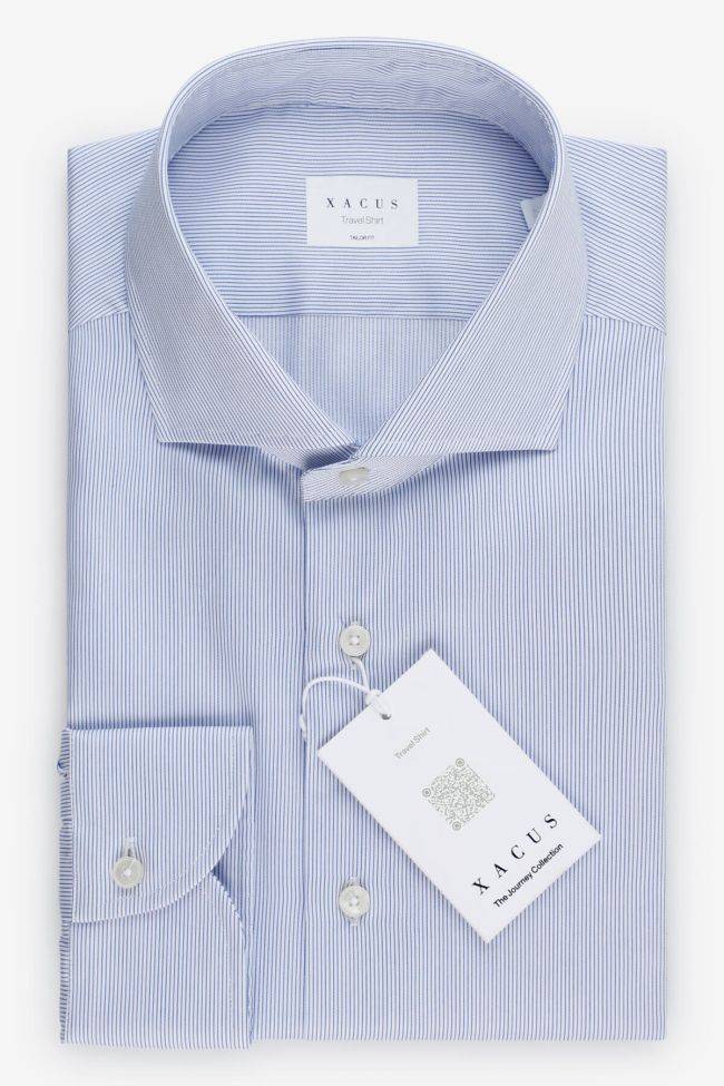 xacus Hemd Herren Xacus Regular Streifen 100% Baumwolle kragen Französisch Lange Ärmel