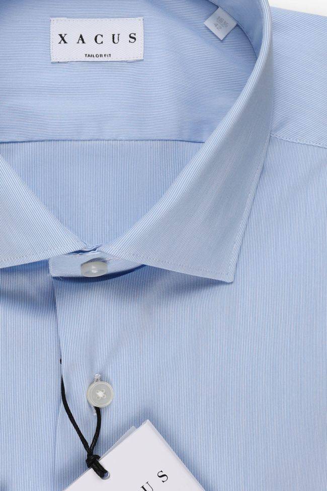 Xacus Hemd Herren Xacus Regular Streifen 100% Baumwolle Kragen Französisch Lange Ärmel
