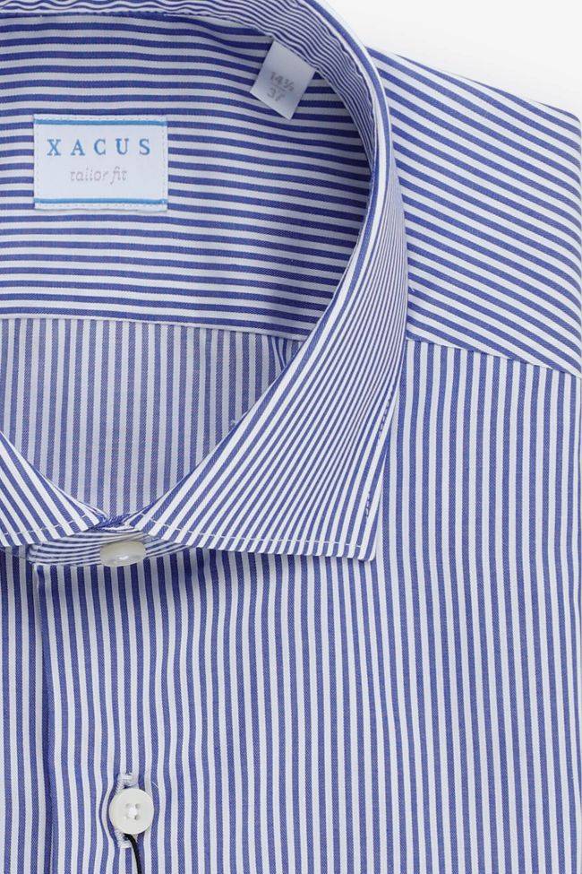Xacus Hemd Herren Xacus Regular Streifen 100% Baumwolle Kragen Französisch Lange Ärmel
