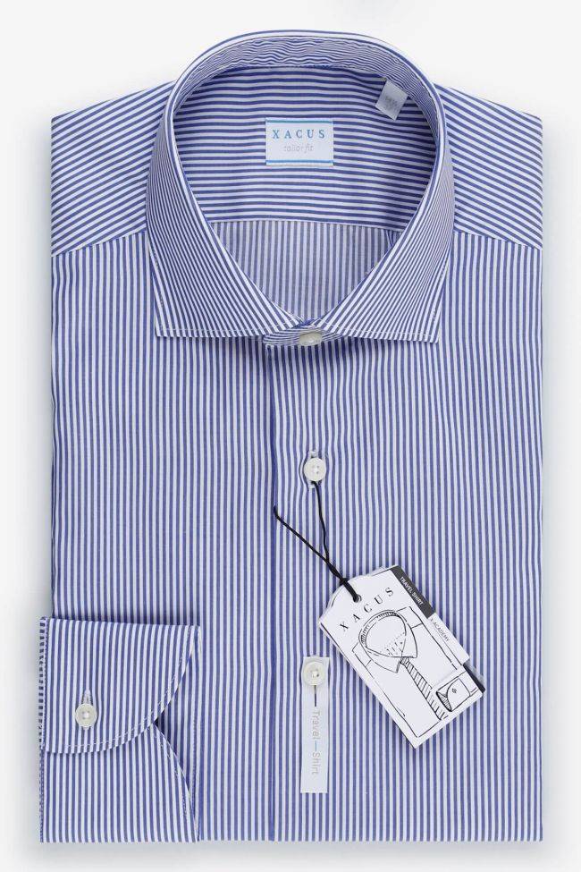 xacus Hemd Herren Xacus Regular Streifen 100% Baumwolle kragen Französisch Lange Ärmel