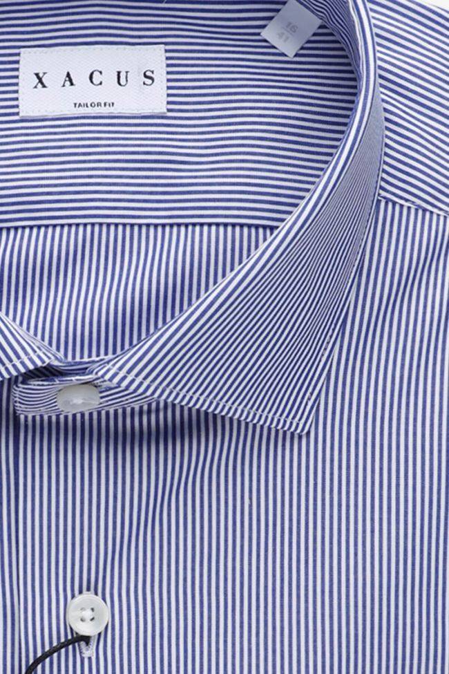 Xacus Hemd Herren Xacus Regular Streifen 100% Baumwolle Kragen Französisch Lange Ärmel