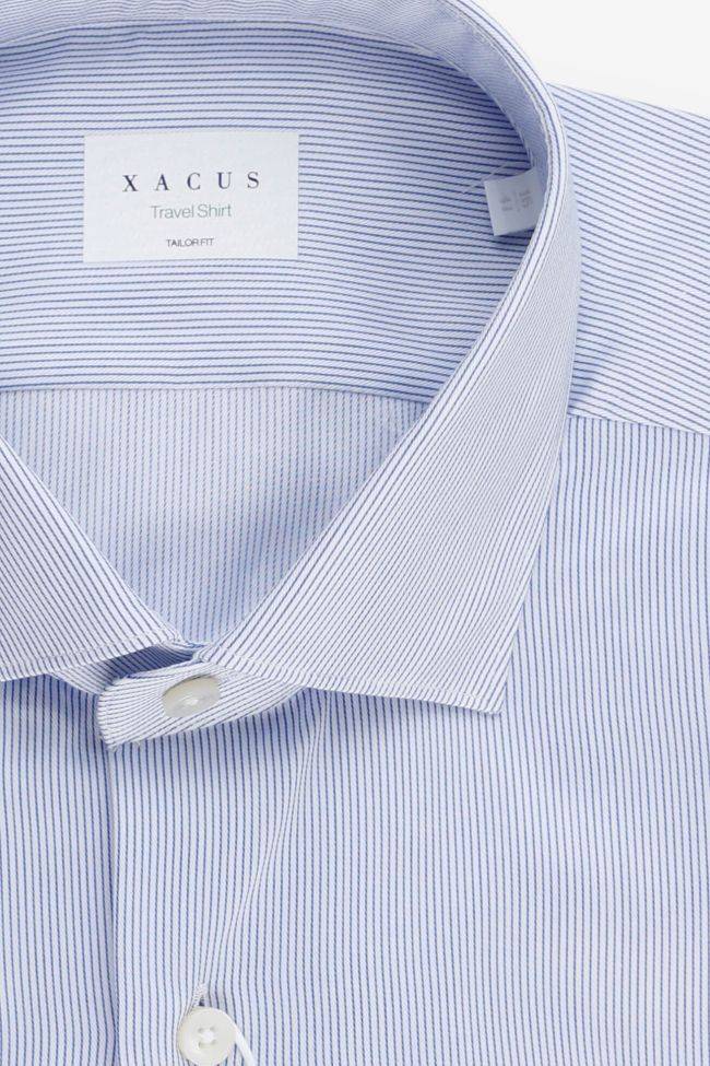xacus Hemd Herren Xacus Regular Streifen 100% Bio-Baumwolle kragen Französisch Lange Ärmel