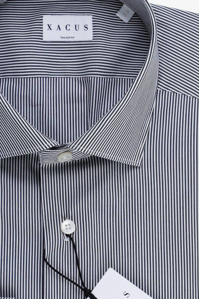 Xacus Hemd Herren Xacus Regular Streifen 72% Baumwolle 3% Elastan 25% Pa Kragen Französisch Lange Ärmel