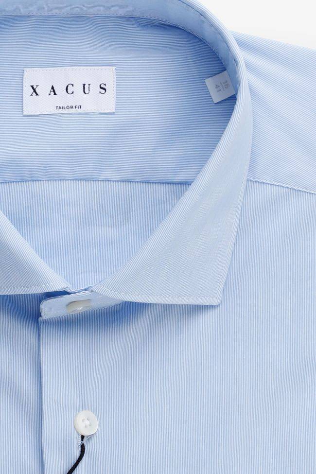 Xacus Hemd Herren Xacus Regular Streifen 72% Baumwolle 3% Elastan 25% Pa Kragen Französisch Lange Ärmel