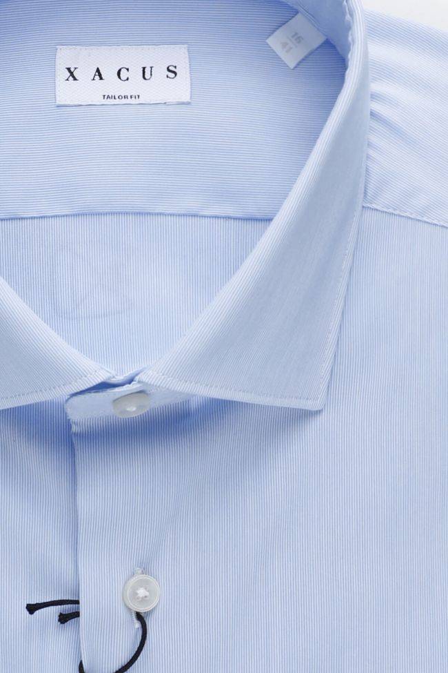 Xacus Hemd Herren Xacus Regular Streifen 72% Baumwolle 3% Elastan 25% Pa Kragen Französisch Lange Ärmel
