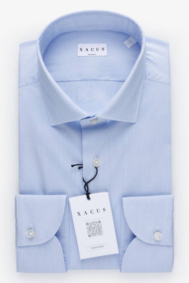 xacus Hemd Herren Xacus Regular Streifen 72% Baumwolle 3% elastan 25% pa kragen Französisch Lange Ärmel