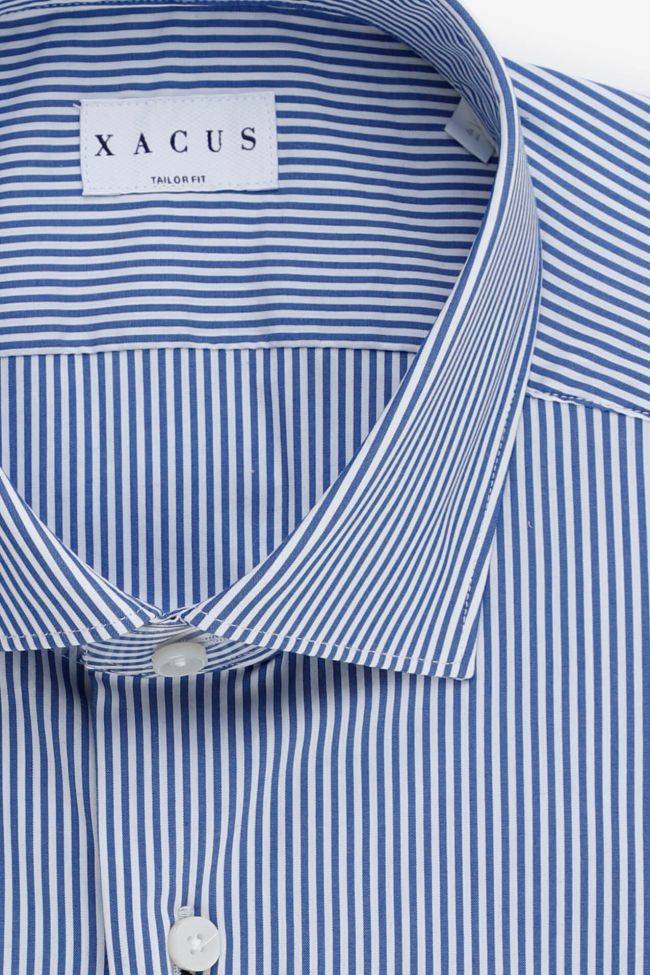 Xacus Hemd Herren Xacus Regular Streifen 72% Baumwolle 3% Elastan 25% Pa Kragen Französisch Lange Ärmel