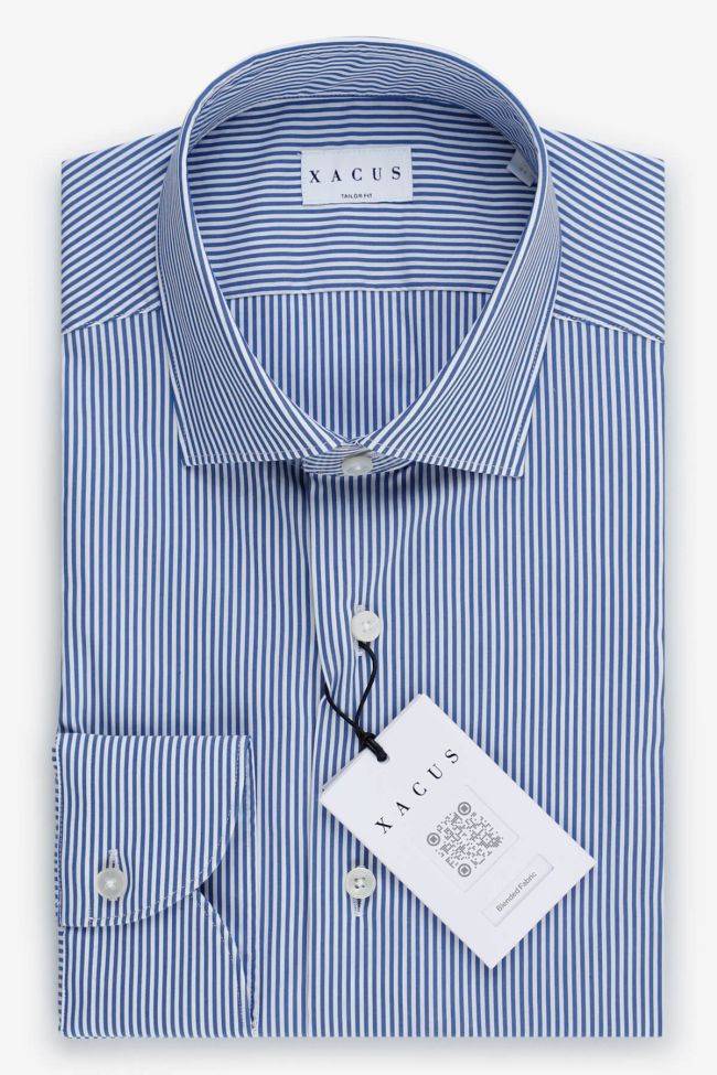 xacus Hemd Herren Xacus Regular Streifen 72% Baumwolle 3% elastan 25% pa kragen Französisch Lange Ärmel