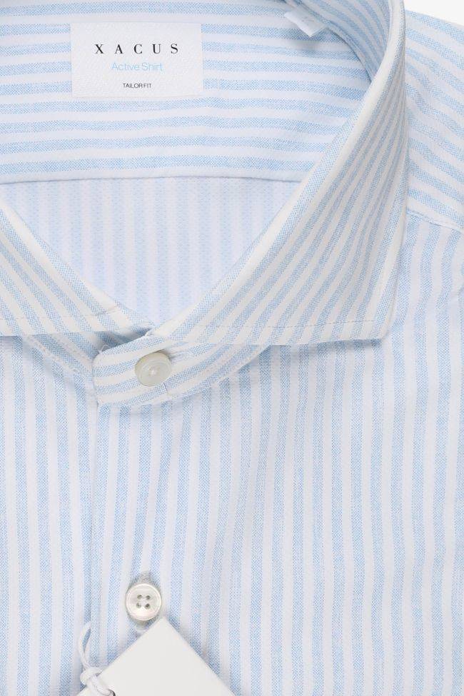 Xacus Hemd Herren Xacus Regular Streifen 86% Poliammide 14% Elastan Kragen Französisch Lange Ärmel