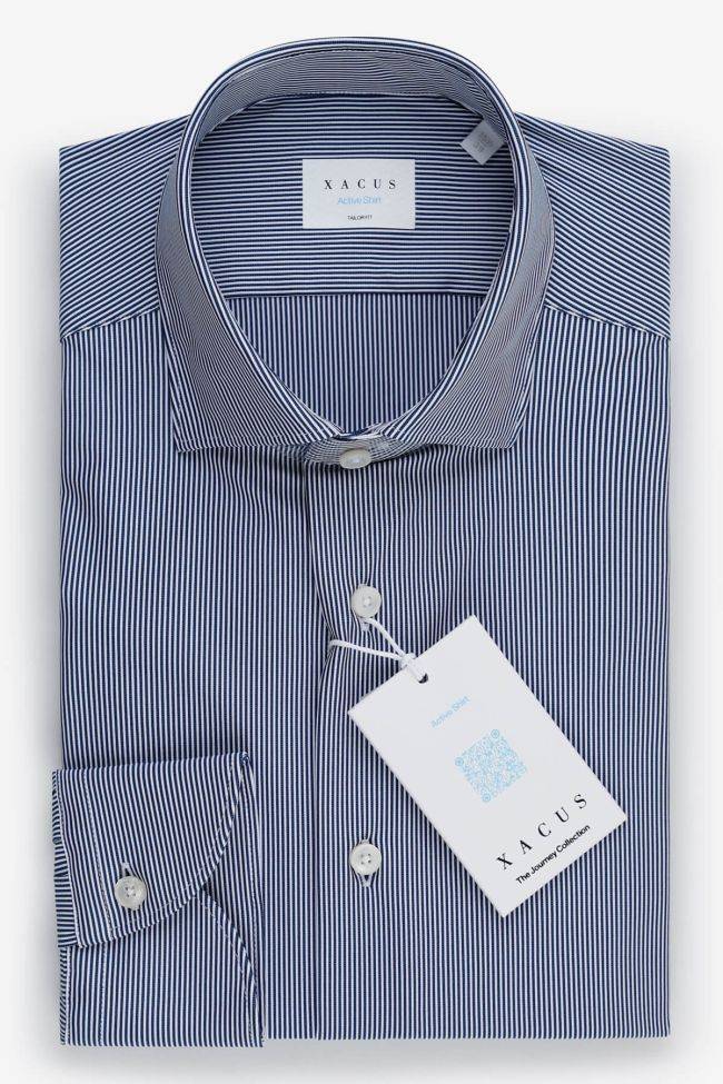 xacus Hemd Herren Xacus Regular Streifen 86% polyamide 14% elastane kragen Französisch Lange Ärmel