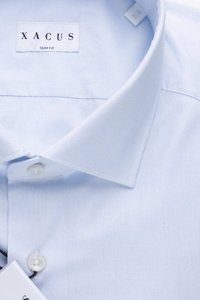 Xacus Hemd Herren Xacus Slim Einfarbig 100% Baumwolle Kragen Französisch Lange Ärmel